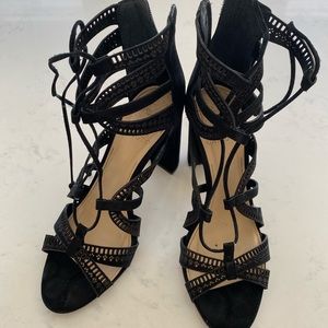 Black Lace up Vince Camuto Heel